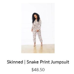 Snake Skinned Print Jumpsuit